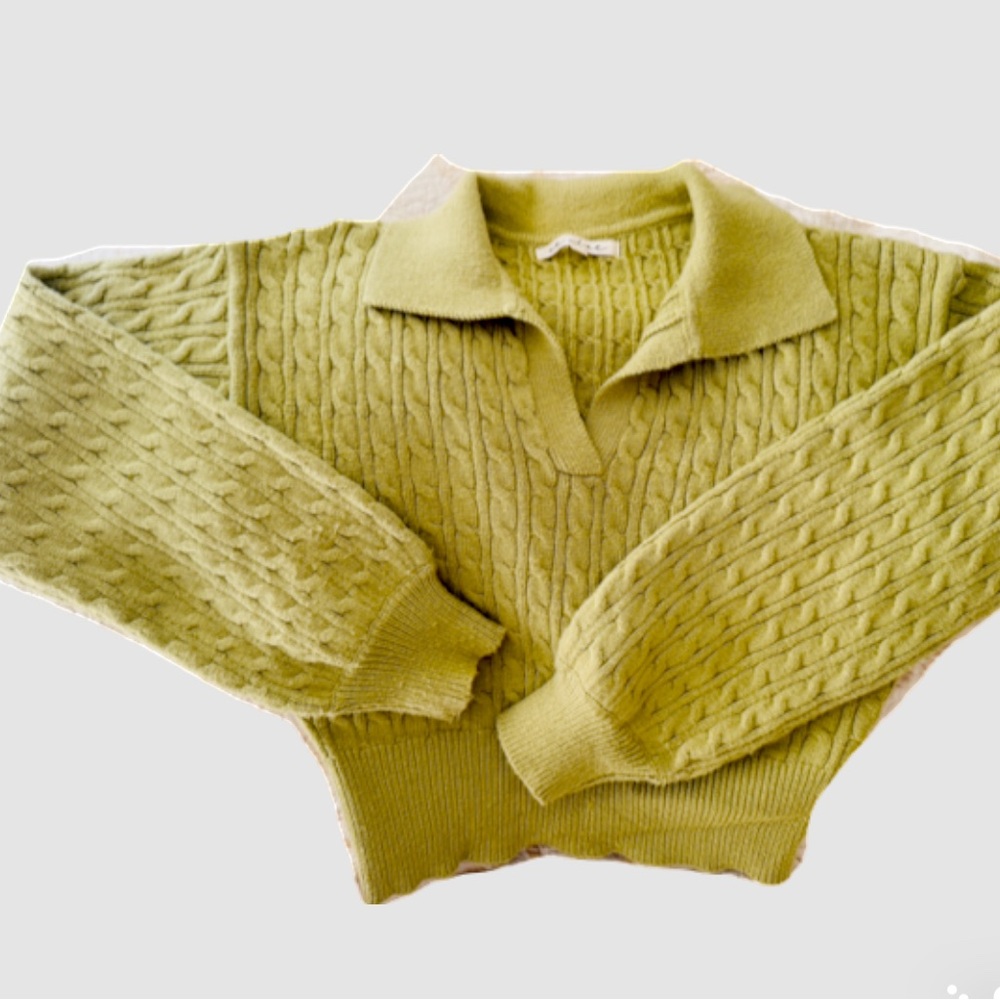 Women's et clet Warm Green Sweater